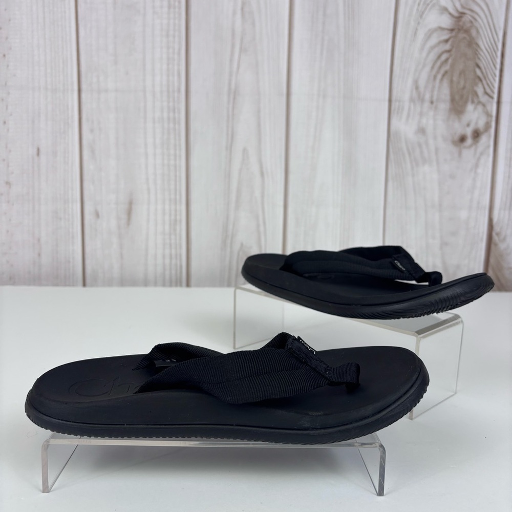 Chaco Flip Flop Sandals Lightweight Thong Casual Outdoor Recovery Black Size 7 - Picture 3 of 10